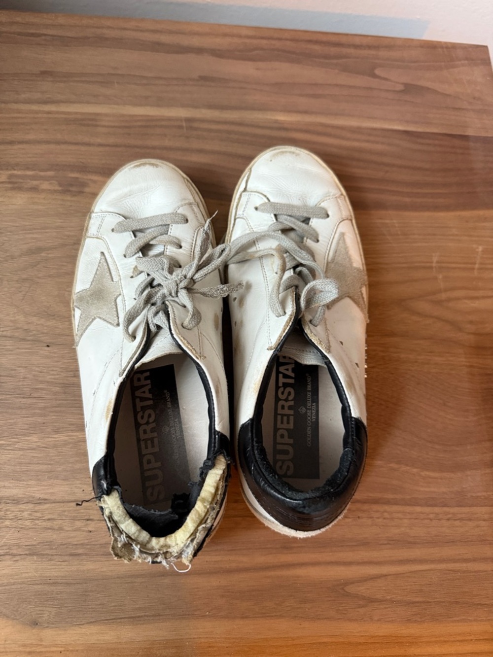 Golden goose superstar Leather Star Accent Sneakers sz 38